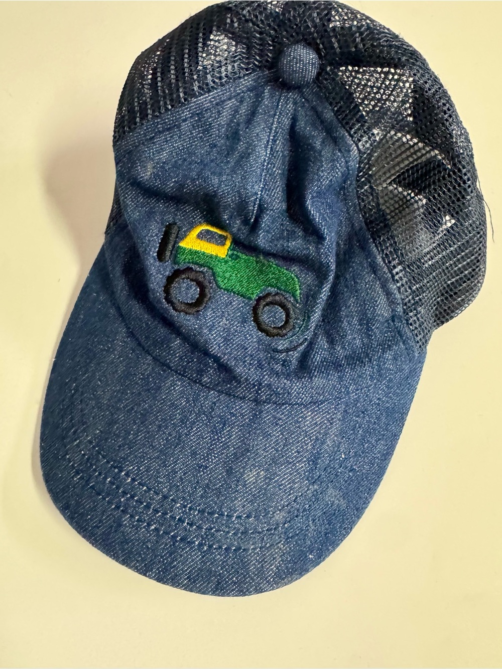 Joe Fresh Denim Mesh Cap with Green and Yellow Truck